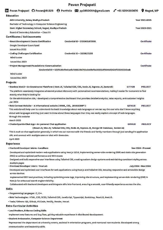 resume